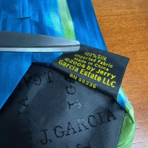 J. Garcia "Space Containers" Silk Necktie Vintage 2004 Abstract Blue Green – photo 7
