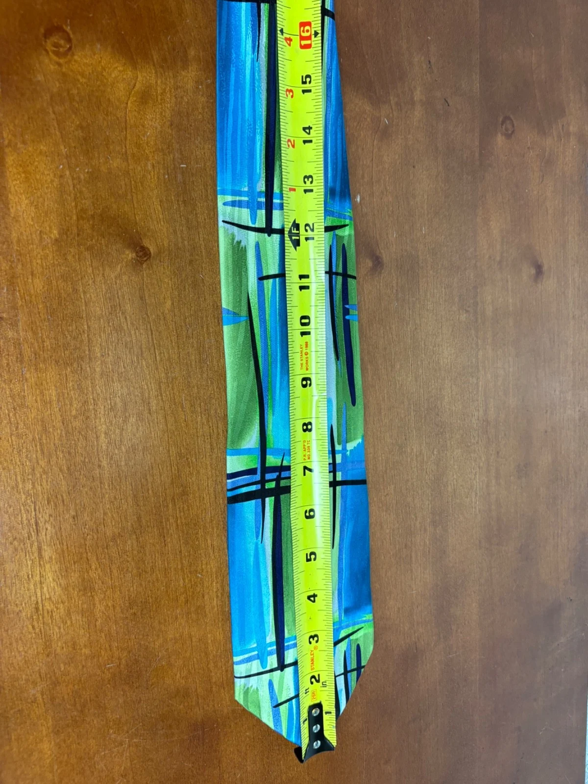 J. Garcia "Space Containers" Silk Necktie Vintage 2004 Abstract Blue Green – photo 8