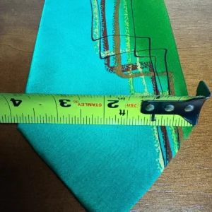 . Garcia "Paris in the Rain" Silk Necktie Vintage 2004 Abstract Green 3.75" – photo 10