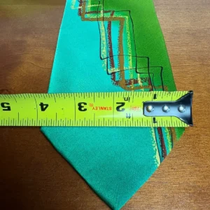 . Garcia "Paris in the Rain" Silk Necktie Vintage 2004 Abstract Green 3.75" – photo 11