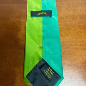 . Garcia "Paris in the Rain" Silk Necktie Vintage 2004 Abstract Green 3.75" – photo 7