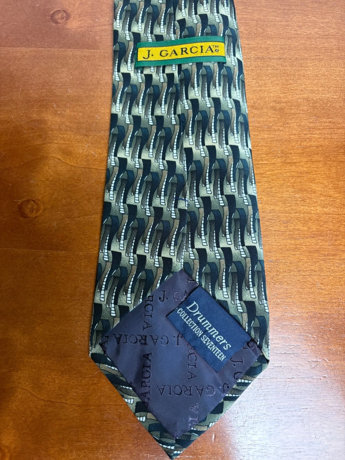 J. Garcia "Drummers Collection Seventeen" Silk Necktie Vintage 1996 Abstract – photo 5