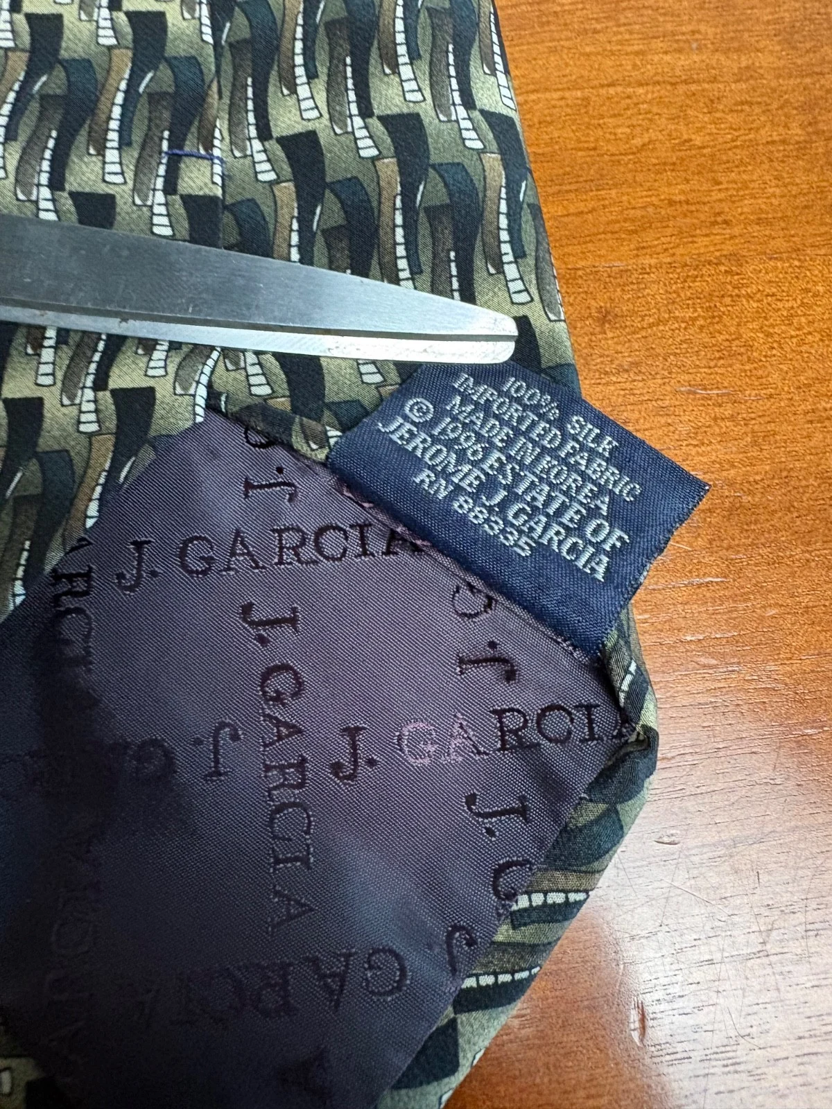 J. Garcia "Drummers Collection Seventeen" Silk Necktie Vintage 1996 Abstract – photo 6
