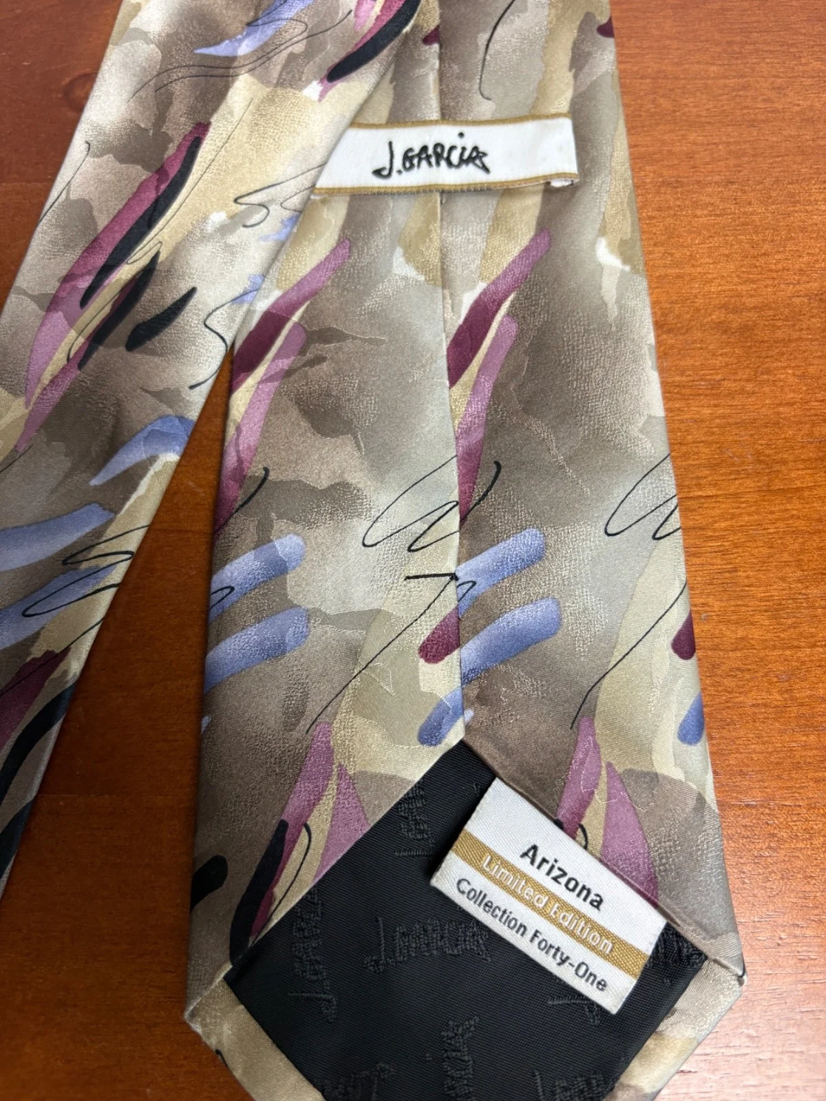 J. Garcia 100% Silk Tie "Arizona" Limited Edition Collection Forty-One Abstract – photo 6