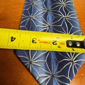 J. Garcia Silk Tie "Aztec Objects" Collection Fifty-Four Blue Geometric 58" – photo 10