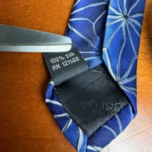 J. Garcia Silk Tie "Aztec Objects" Collection Fifty-Four Blue Geometric 58" – photo 3