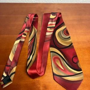 Jerry Garcia Virtual Reality Ape Silk Neck Tie Abstract Swirl Red Gold 2005 – photo 3