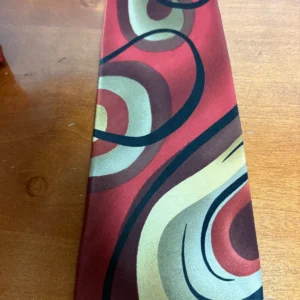 Jerry Garcia Virtual Reality Ape Silk Neck Tie Abstract Swirl Red Gold 2005 – photo 4