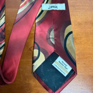 Jerry Garcia Virtual Reality Ape Silk Neck Tie Abstract Swirl Red Gold 2005 – photo 5
