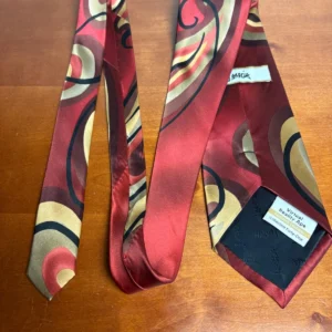 Jerry Garcia Virtual Reality Ape Silk Neck Tie Abstract Swirl Red Gold 2005 – photo 8