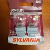 Sylvania 4157 LongLife Automotive Miniature Bulbs - 2 Pack (New in Pack)