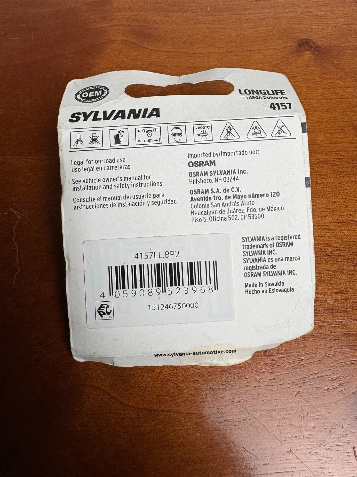 Sylvania 4157 LongLife Automotive Miniature Bulbs - 2 Pack (New in Pack) – photo 4
