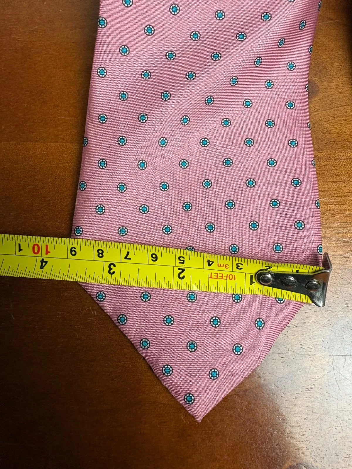 Lot of 2 Bill Blass Vintage Men's Ties Pink Geometric & Silk Red Blue Paisley – photo 2