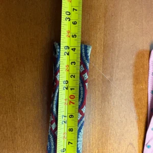 Lot of 2 Bill Blass Vintage Men's Ties Pink Geometric & Silk Red Blue Paisley – photo 6