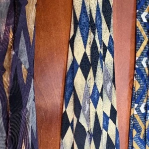 Lot of 3 Zoni Inc. Men's Silk Ties Geometric Chevron Harlequin Retro Prints – photo 11