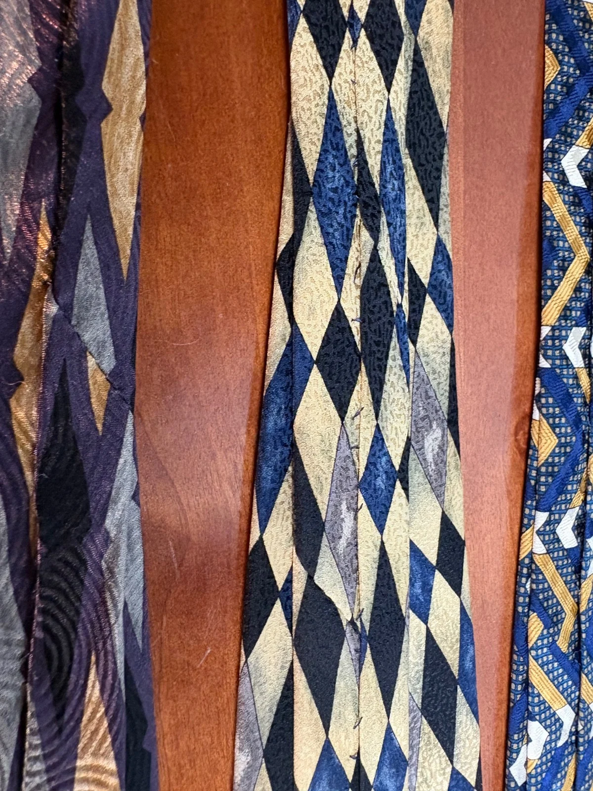 Lot of 3 Zoni Inc. Men's Silk Ties Geometric Chevron Harlequin Retro Prints – photo 11
