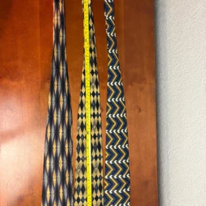 Lot of 3 Zoni Inc. Men's Silk Ties Geometric Chevron Harlequin Retro Prints – photo 6