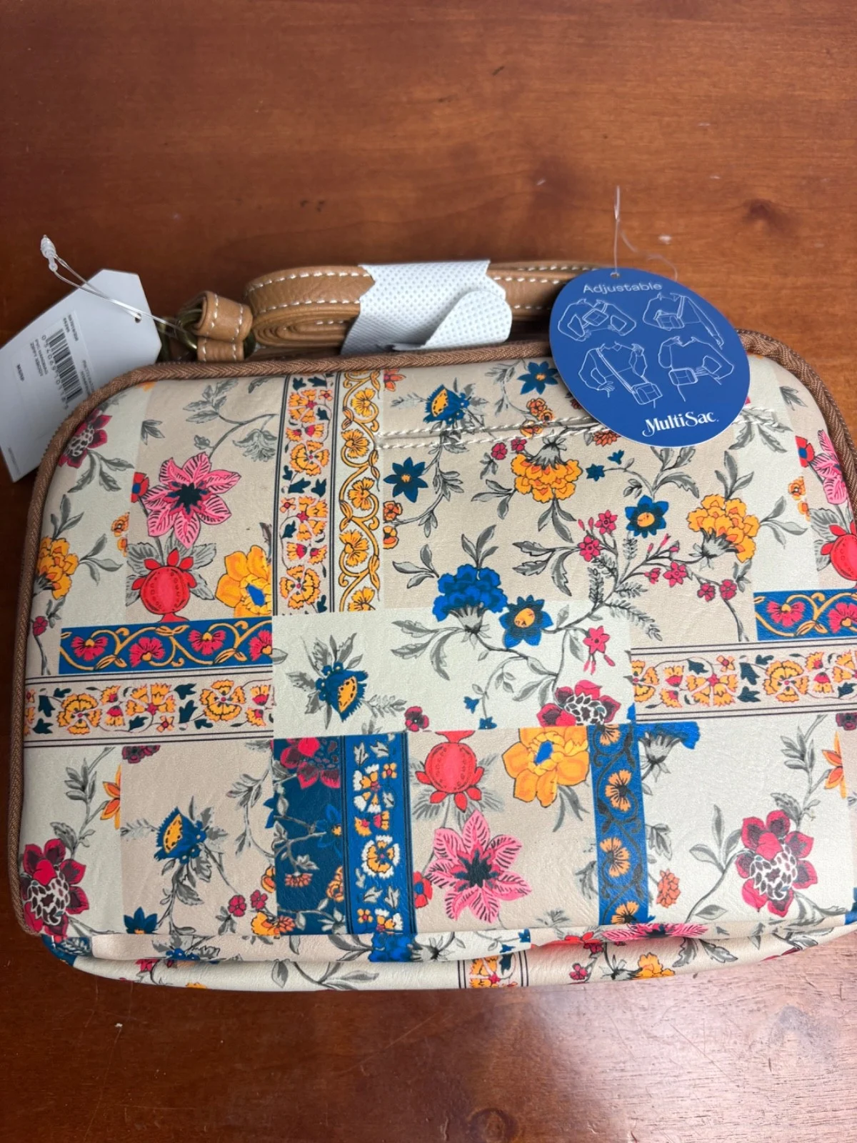 MultiSac Floral Patchwork Crossbody Bag Convertible Shoulder Sling Hip Purse NWT – photo 3