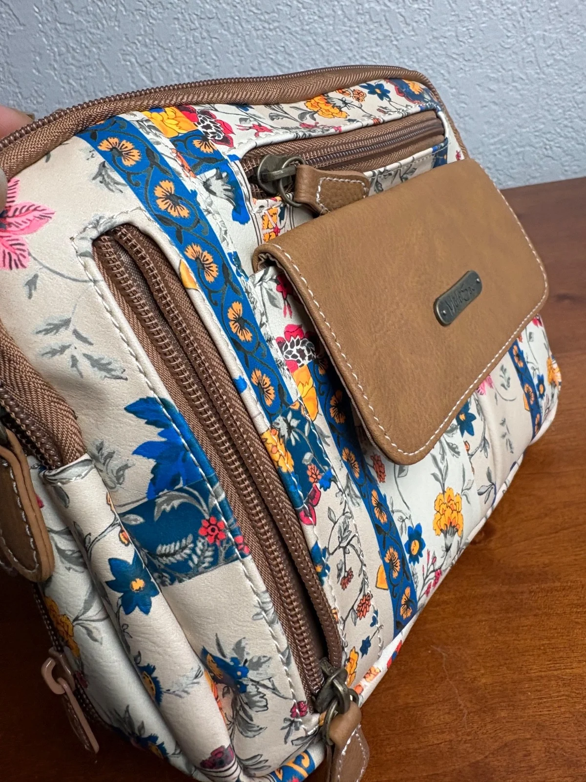 MultiSac Floral Patchwork Crossbody Bag Convertible Shoulder Sling Hip Purse NWT – photo 9