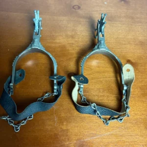 Vintage Toy Cowboy Spurs Cast Metal Longhorn Steer Head Hubley Style Play – photo 2