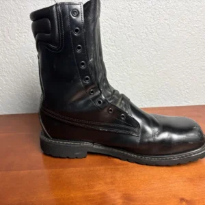 All American Boot Mfg Black Leather Firefighter Duty Boots Vibram Sole 11 EE USA – photo 4