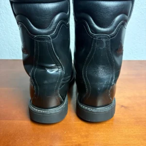All American Boot Mfg Black Leather Firefighter Duty Boots Vibram Sole 11 EE USA – photo 5