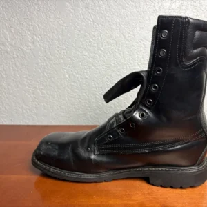 All American Boot Mfg Black Leather Firefighter Duty Boots Vibram Sole 11 EE USA – photo 8