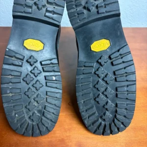 All American Boot Mfg Black Leather Firefighter Duty Boots Vibram Sole 11 EE USA – photo 9
