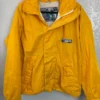 Vintage Omega Sailing Jacket Men's Large Yellow Hooded Windbreaker Boston USA