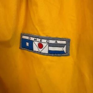 Vintage Omega Sailing Jacket Men's Large Yellow Hooded Windbreaker Boston USA – photo 2