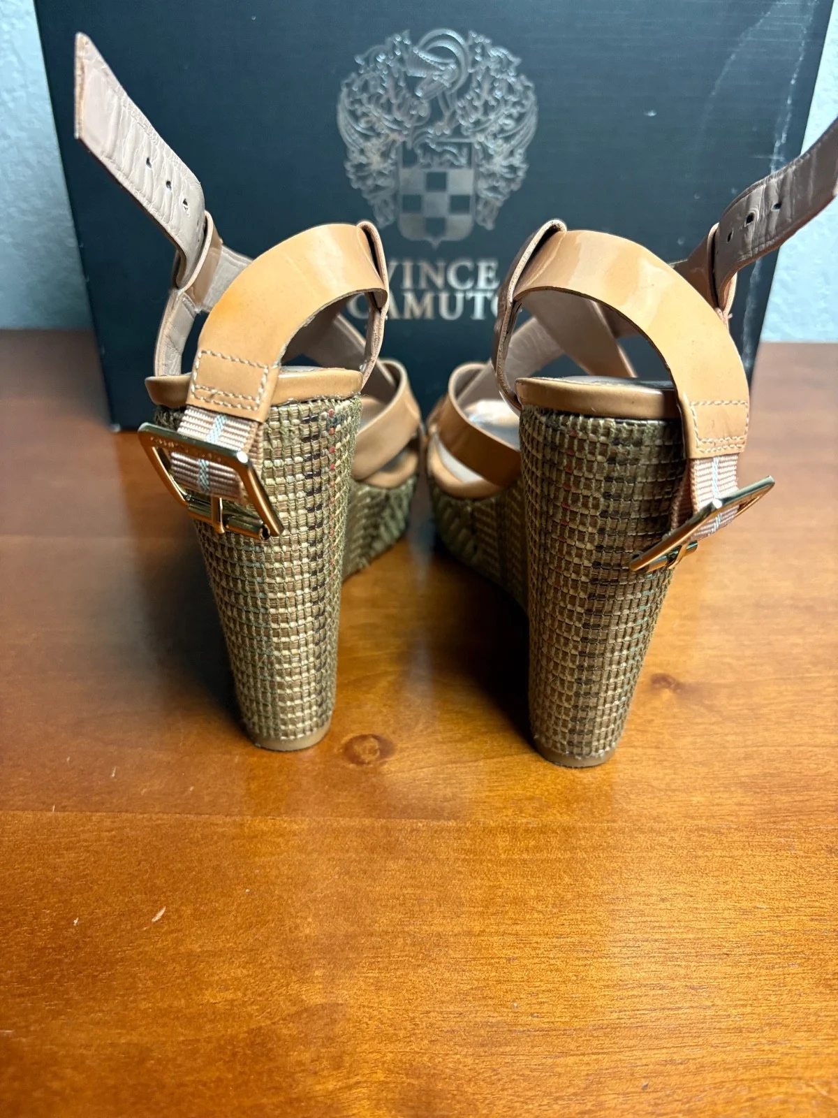 Vince Camuto VC-HATTIE Bellini Patent Strappy Platform Wedge Sandals Size 4.5M – photo 6
