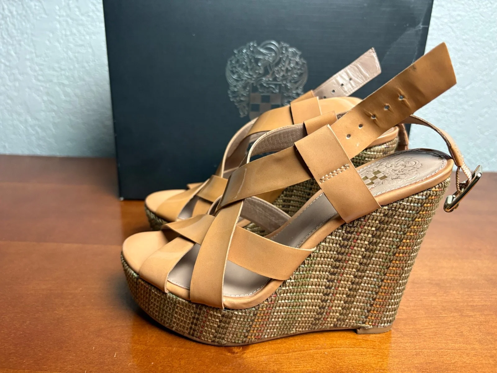Vince Camuto VC-HATTIE Bellini Patent Strappy Platform Wedge Sandals Size 4.5M – photo 8