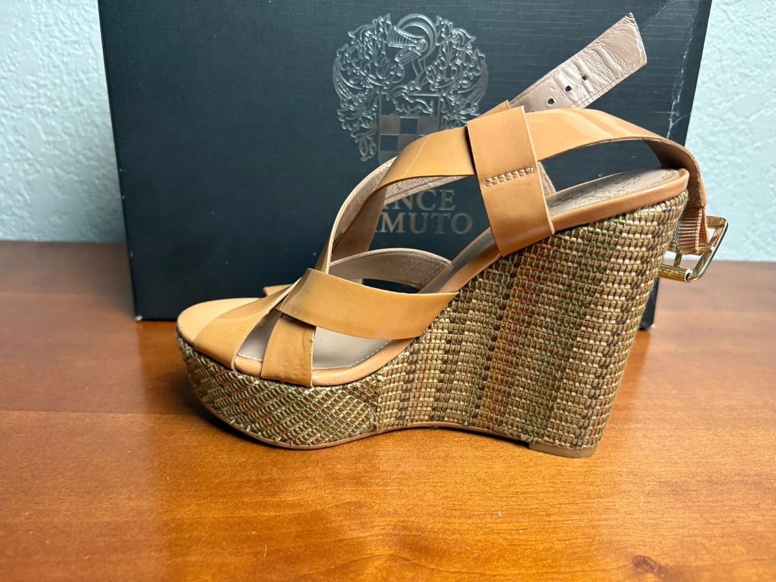 Vince Camuto VC-HATTIE Bellini Patent Strappy Platform Wedge Sandals Size 4.5M – photo 9