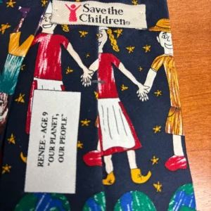 Save The Children Silk Tie Vintage Renee Age 9 Our Planet Our People – photo 6