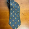 Joseph Abboud 100% Silk Tie Blue Green Medallion Geometric