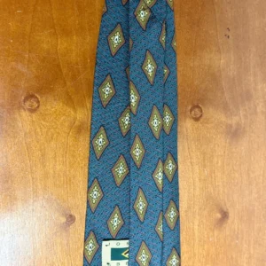 Joseph Abboud 100% Silk Tie Blue Green Medallion Geometric – photo 10