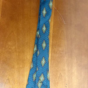 Joseph Abboud 100% Silk Tie Blue Green Medallion Geometric – photo 11