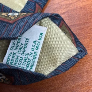 Joseph Abboud 100% Silk Tie Blue Green Medallion Geometric – photo 12