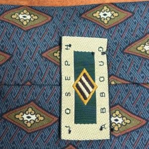 Joseph Abboud 100% Silk Tie Blue Green Medallion Geometric – photo 13