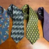 Austin Grey, Burma Bibas, Laurant Benon, Isaco Burgundy tie lot of 4