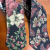 Lot of 2 Vintage Disney Mickey Mouse Silk Neckties Floral Paisley Black