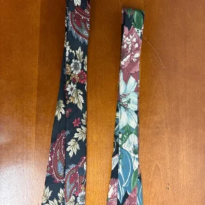 Lot of 2 Vintage Disney Mickey Mouse Silk Neckties Floral Paisley Black – photo 11