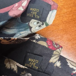 Lot of 2 Vintage Disney Mickey Mouse Silk Neckties Floral Paisley Black – photo 13