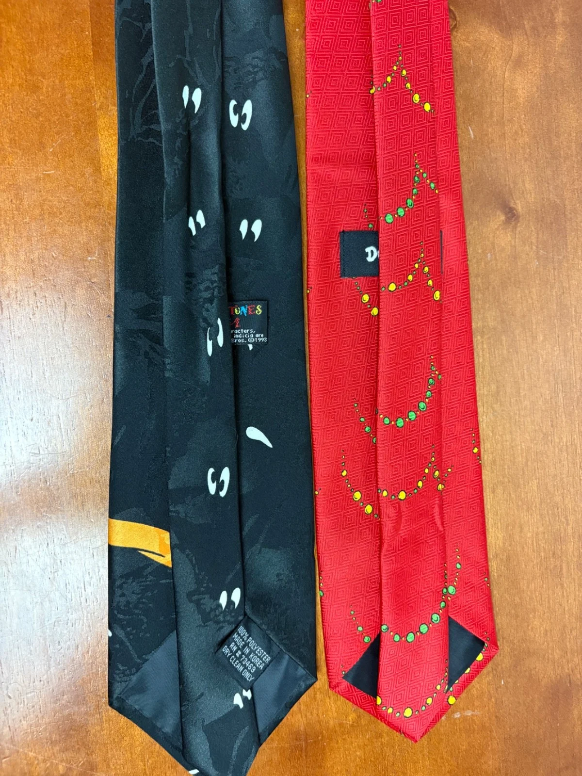 Lot of 2 Vintage Men's Character Ties - Dr. Seuss The Grinch & 1993 Looney Tunes – photo 15