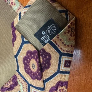 Lot of 2 Gian Marco Venturi Silk Ties Vintage Floral Geometric Made in Italy – photo 10