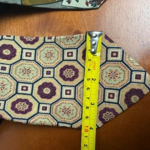 Lot of 2 Gian Marco Venturi Silk Ties Vintage Floral Geometric Made in Italy – photo 3