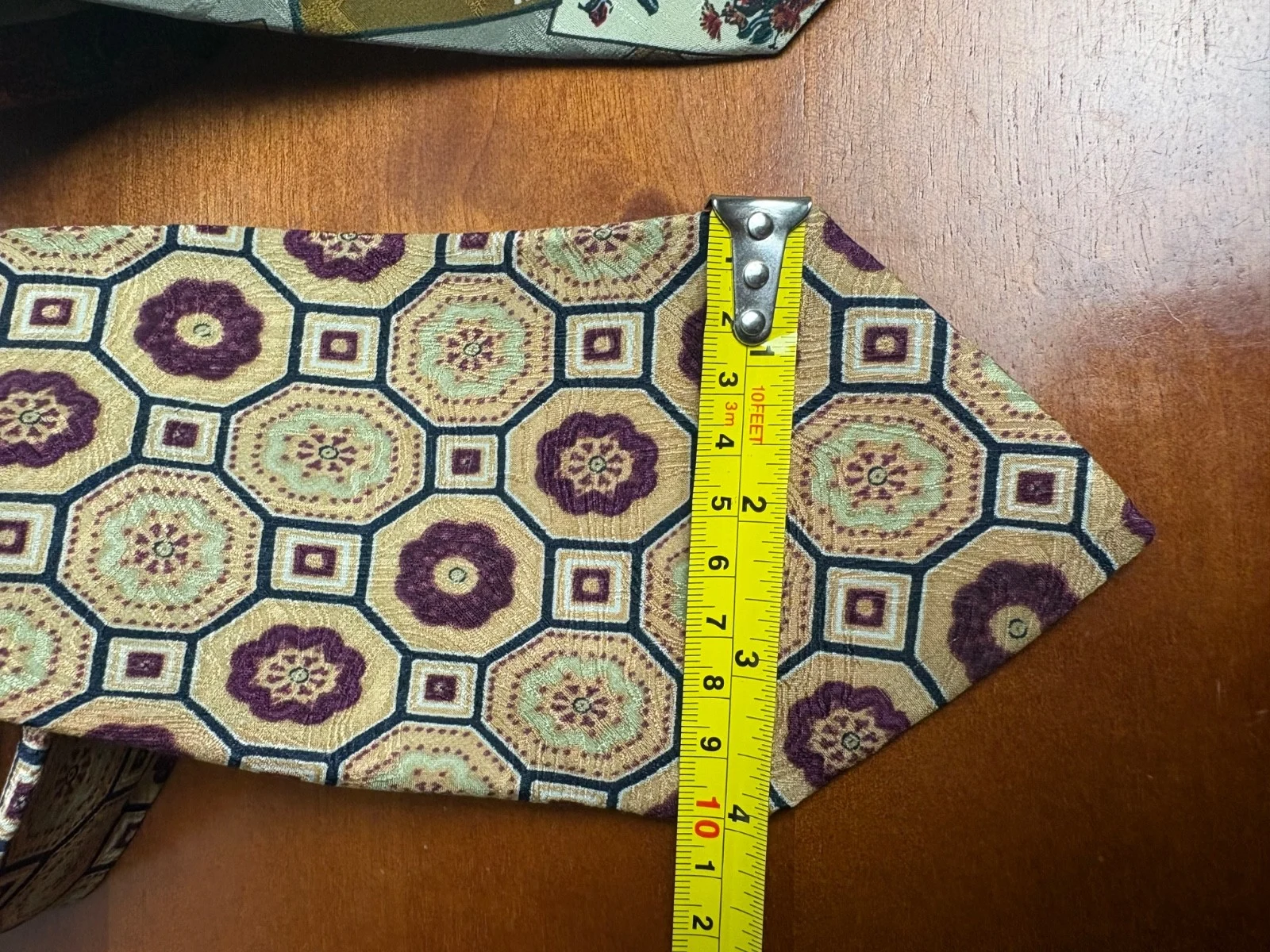 Lot of 2 Gian Marco Venturi Silk Ties Vintage Floral Geometric Made in Italy – photo 3