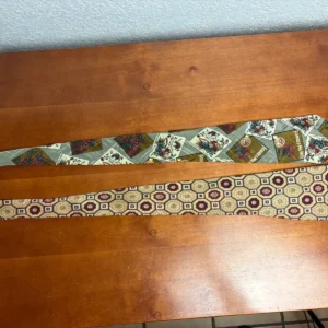 Lot of 2 Gian Marco Venturi Silk Ties Vintage Floral Geometric Made in Italy – photo 4