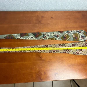 Lot of 2 Gian Marco Venturi Silk Ties Vintage Floral Geometric Made in Italy – photo 5