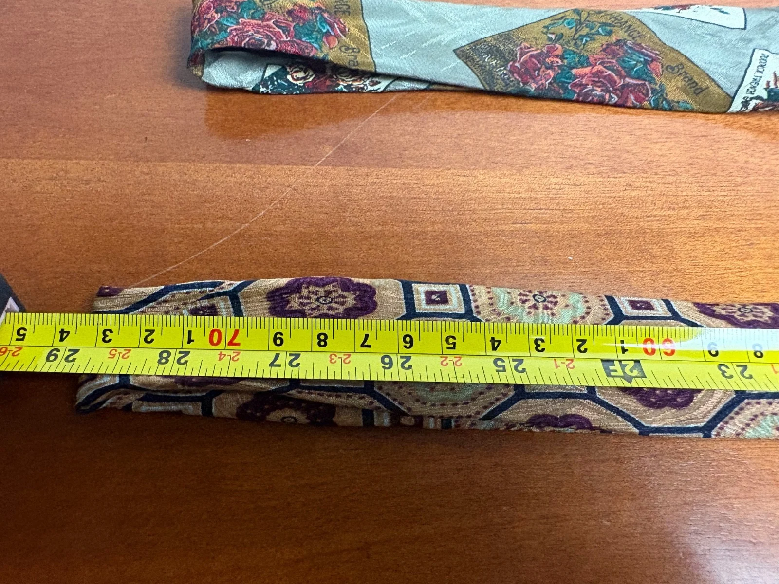 Lot of 2 Gian Marco Venturi Silk Ties Vintage Floral Geometric Made in Italy – photo 6